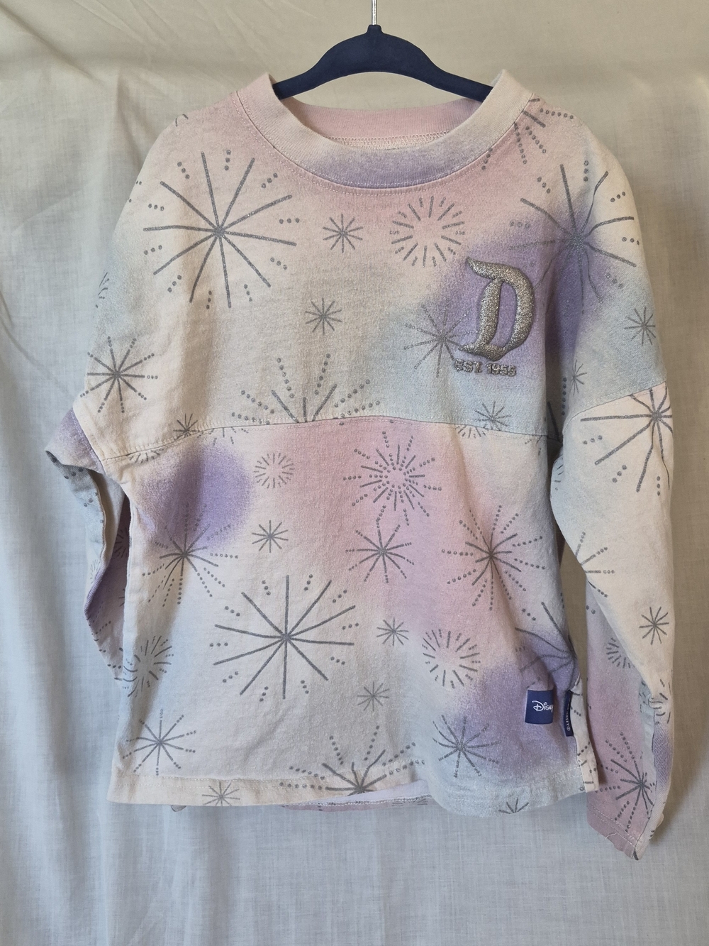 RARE Disney Tie Dye Fireworks Girls Spirit Jersey